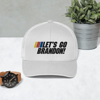 Let's Go Brandon! (NSCR) - White Trucker Cap