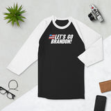 Let's Go Brandon! (Racing!) - Unisex 3/4 sleeve raglan shirt
