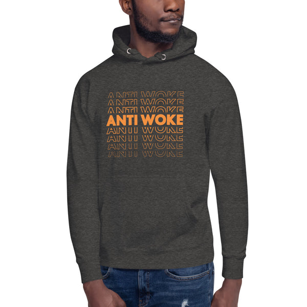 Anti Woke (Echo) Orange - Unisex Hoodie