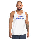 LET'S GO BRANDON! White  (Team Brandon) - Unisex Tank Top