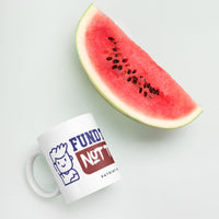 Fund the Student, Not the System (Collegiate) - White glossy mug