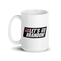 Let's Go Brandon! (Racing) - White glossy mug